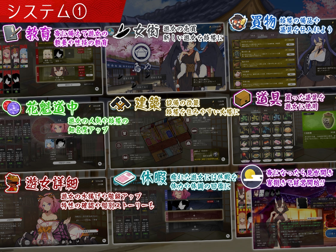 图片[3]-【经营SLG/魔物娘/卖春/PC】梦吉原的妖异妓楼 ～妖怪大楼重建谭～  AI汉化版 [PC]-咔游